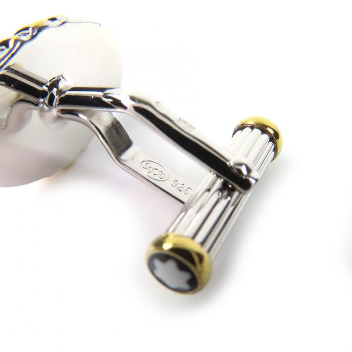 Excellent MONTBLANC Cufflinks cufflinks White Star logo Silver SV925 mens