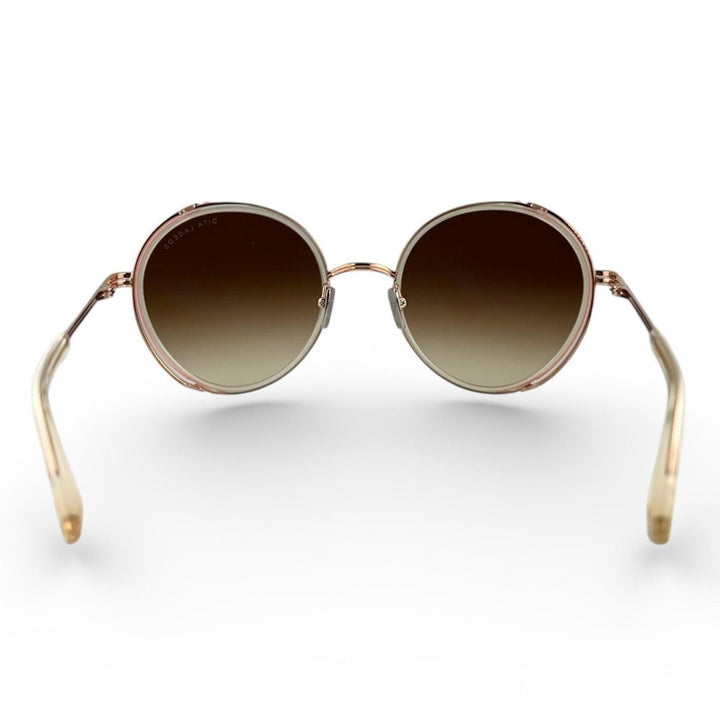 Pristine DITA sunglasses LAGEOS Round Oversize Rose gold Women DTS532