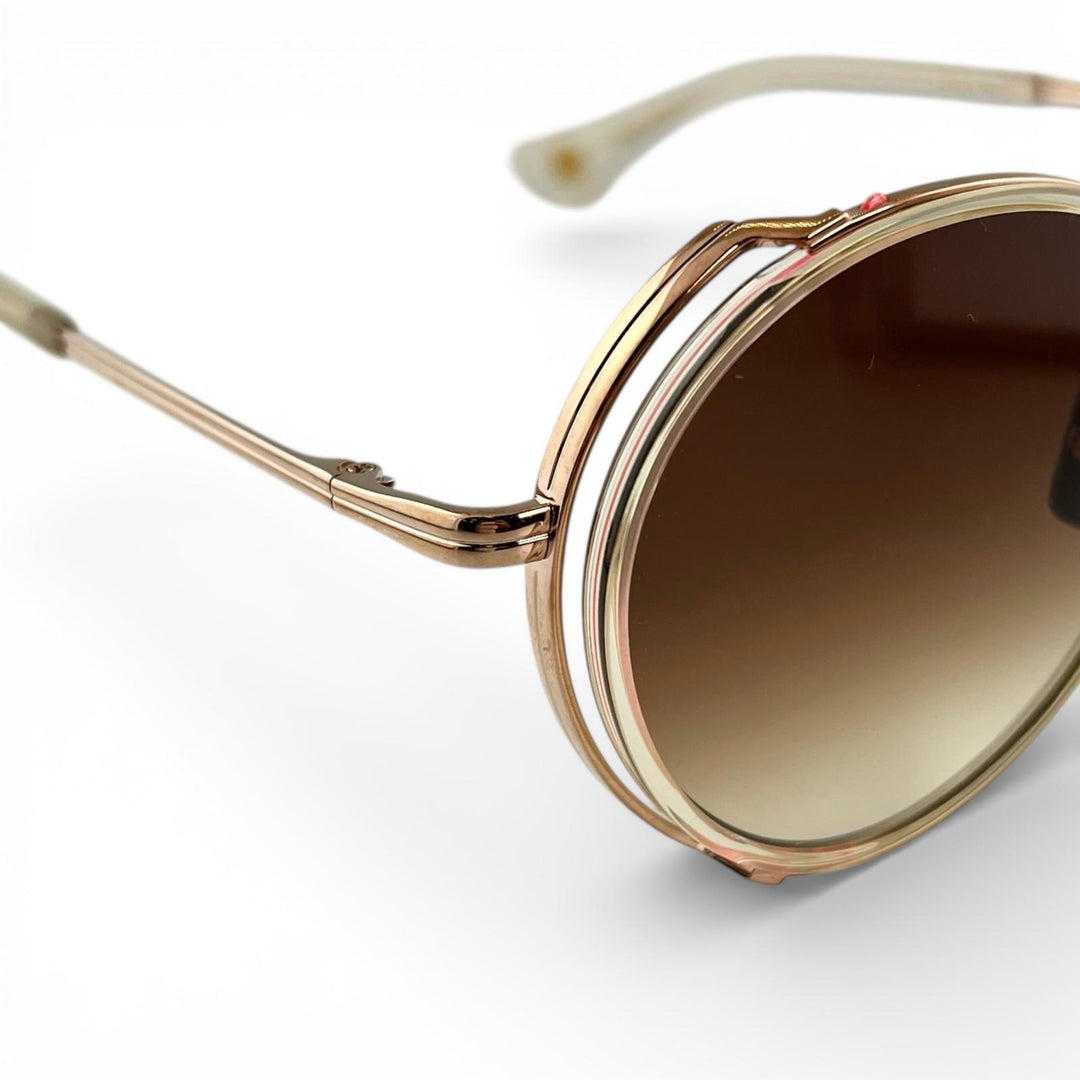 Pristine DITA sunglasses LAGEOS Round Oversize Rose gold Women DTS532