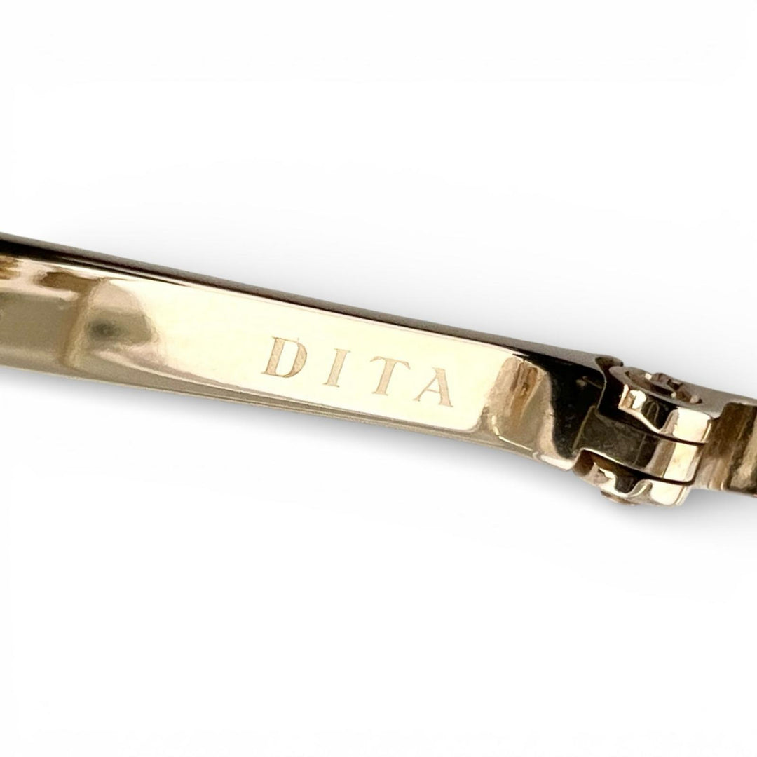 Excellent DITA Glasses BELIEVER(-) HYDE's Round Model gold mens DTX506