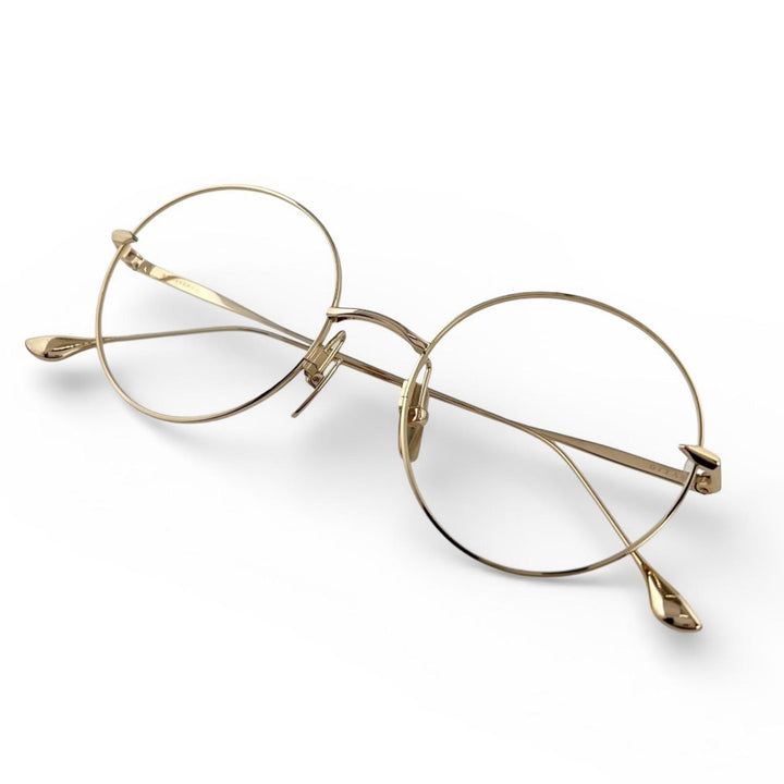 Excellent DITA Glasses BELIEVER(-) HYDE's Round Model gold mens DTX506