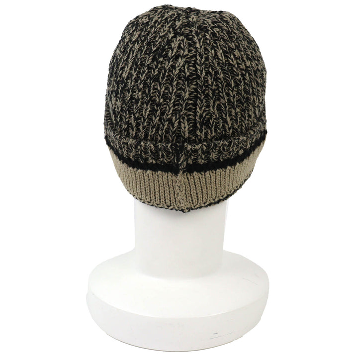 Excellent Christian Dior Knit cap Logo knit beanie beige wool Women 25DWI714S007
