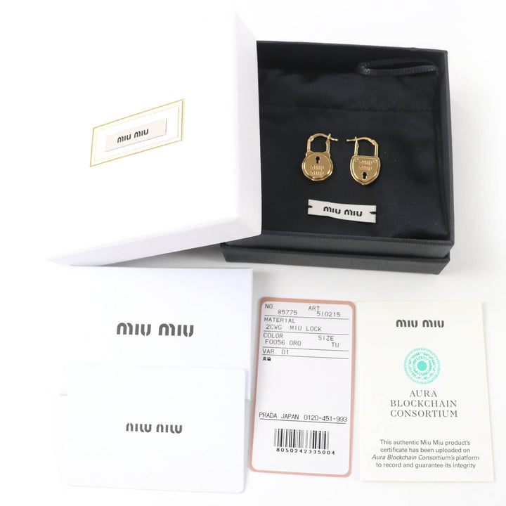 Pristine MIUMIU Pierce Myurock gold brass Women 5I0215