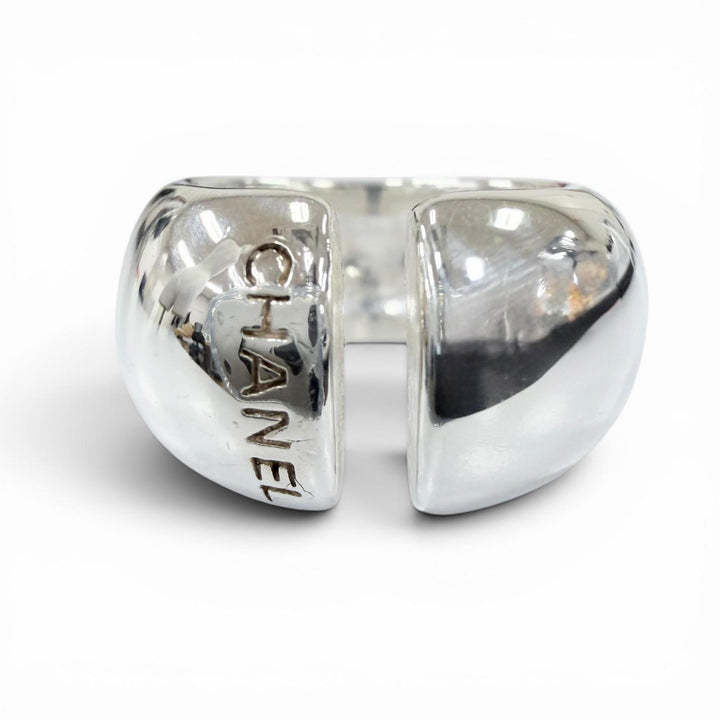 Excellent CHANEL Ring ring Logo design ring accessory Silver 925 Women
