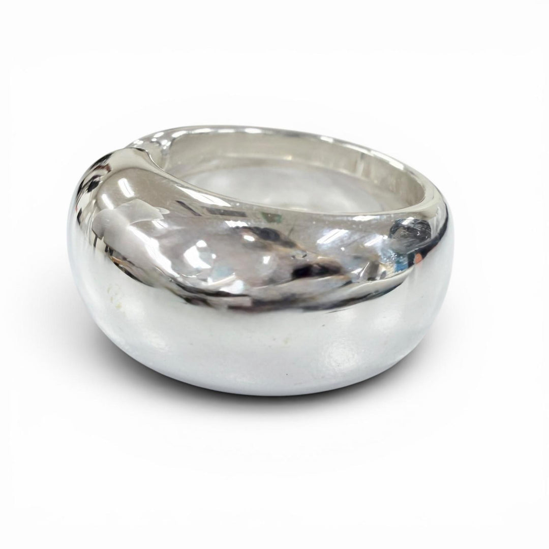 Excellent CHANEL Ring ring Logo design ring accessory Silver 925 Women