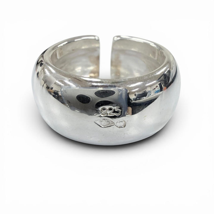 Excellent CHANEL Ring ring Logo design ring accessory Silver 925 Women