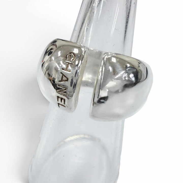 Excellent CHANEL Ring ring Logo design ring accessory Silver 925 Women
