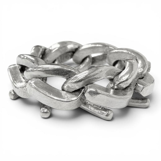 Great TIFFANY&Co. Ring ring forge High Polish Silver SV925 mens