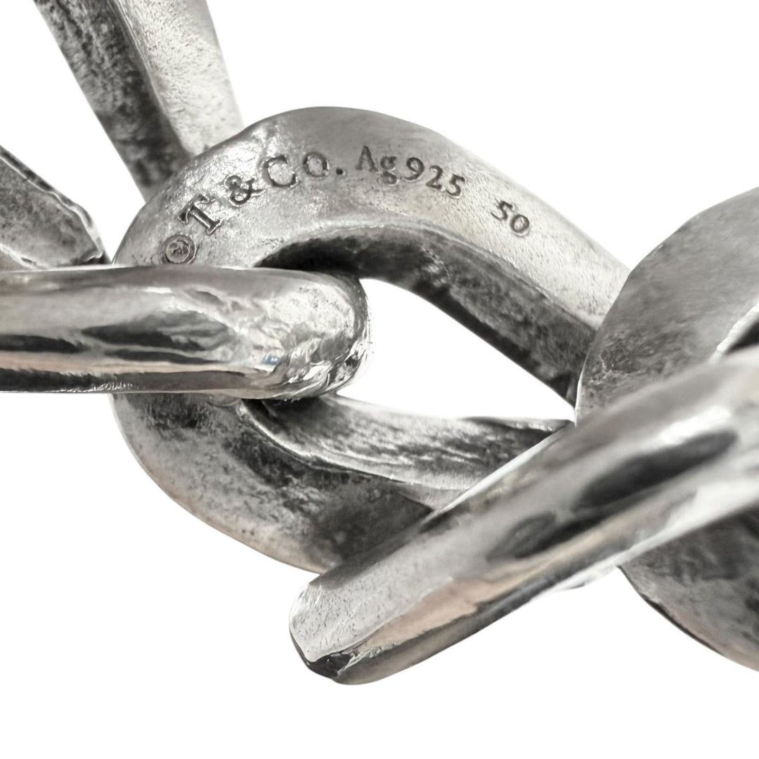 Great TIFFANY&Co. Ring ring forge High Polish Silver SV925 mens