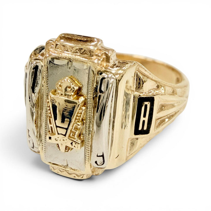 Great JOSTEN Ring ring college Yellow Gold 10K Women