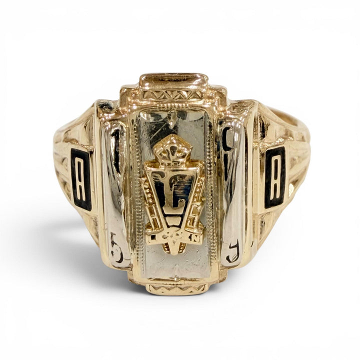 Great JOSTEN Ring ring college Yellow Gold 10K Women