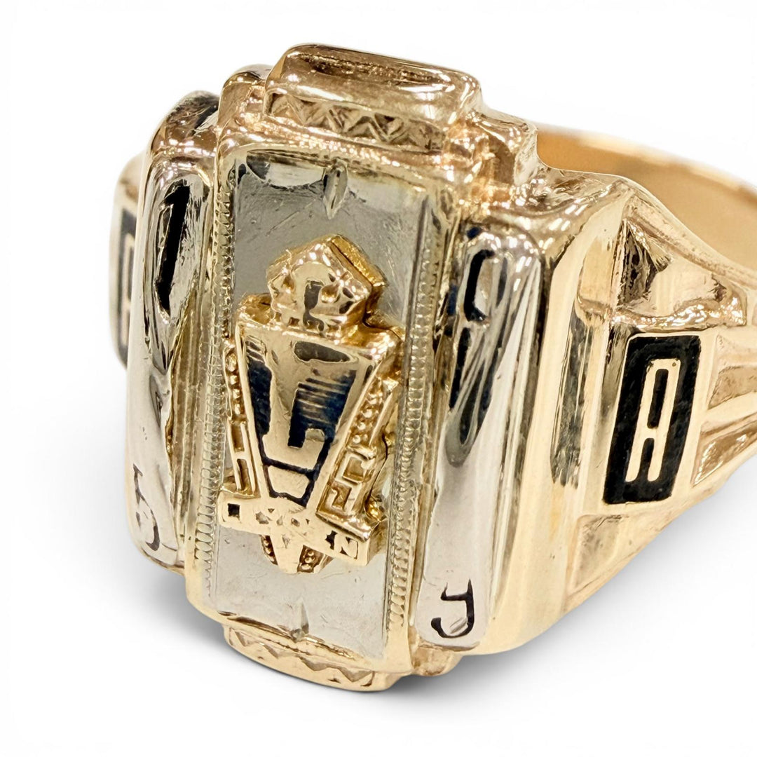 Great JOSTEN Ring ring college Yellow Gold 10K Women