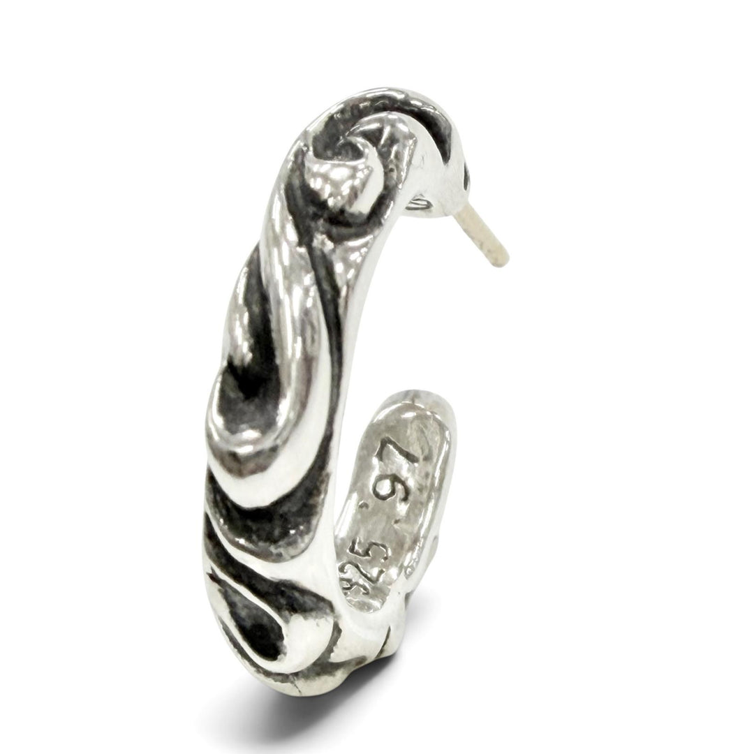 Excellent CHROME HEARTS Pierce HOOP SCROOL 1 Scroll Pierce Silver 925 mens