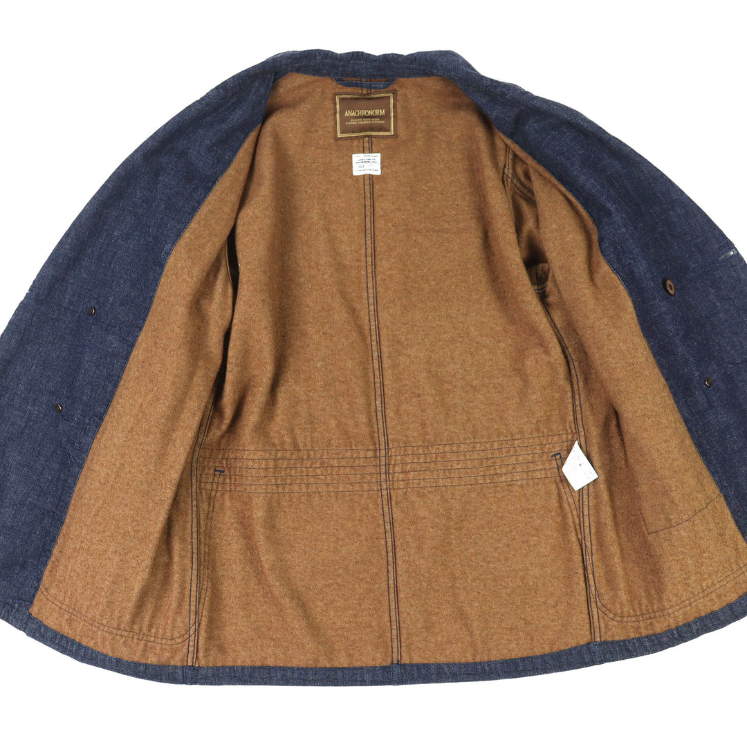 Excellent ANACHRONORM Denim Jacket Double tailored jacket Indigo blue cotton