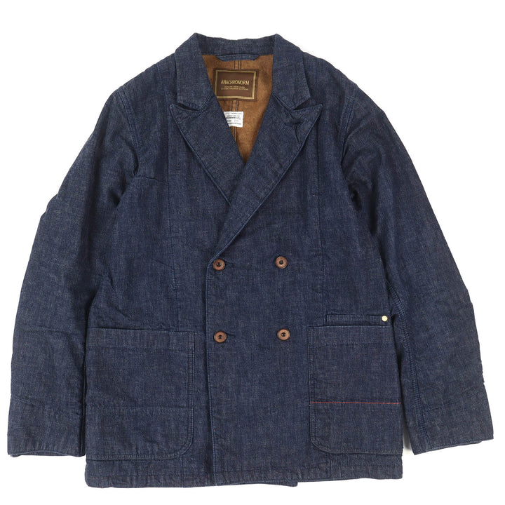 Excellent ANACHRONORM Denim Jacket Double tailored jacket Indigo blue cotton