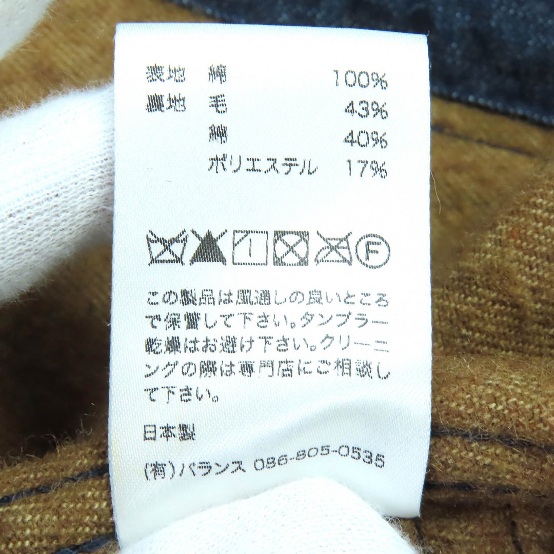 Excellent ANACHRONORM Denim Jacket Double tailored jacket Indigo blue cotton