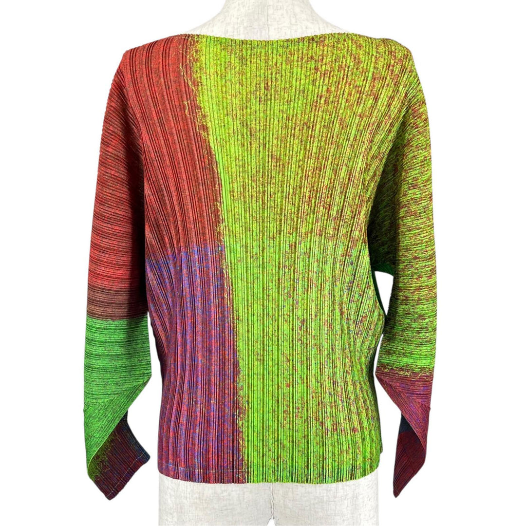 Excellent PLEATS PLEASE T-shirt Long sleeve multicolor polyester 3 PP23FK331