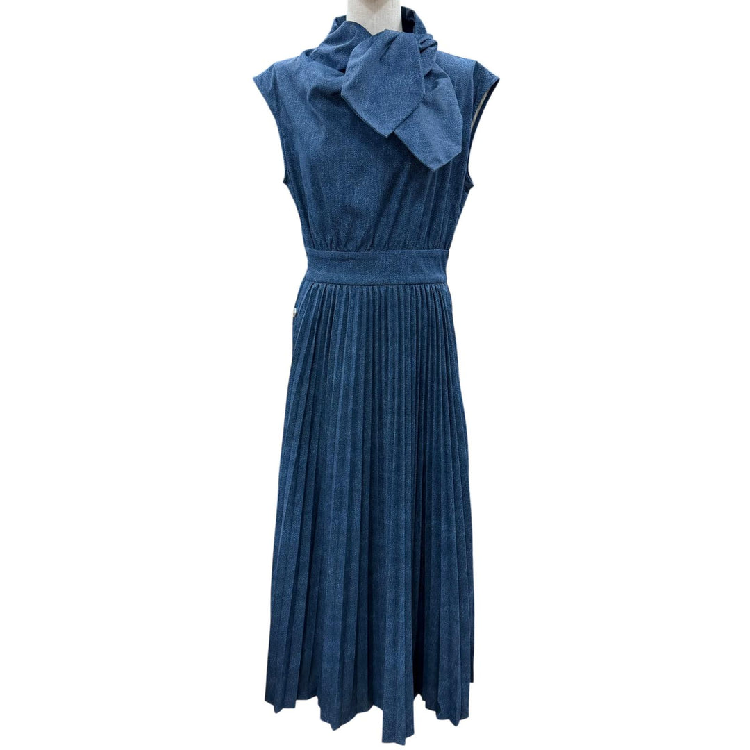 Great AMERI one piece DENIM LIKE PLEATS blue Women M 01110541050
