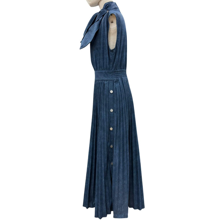 Great AMERI one piece DENIM LIKE PLEATS blue Women M 01110541050