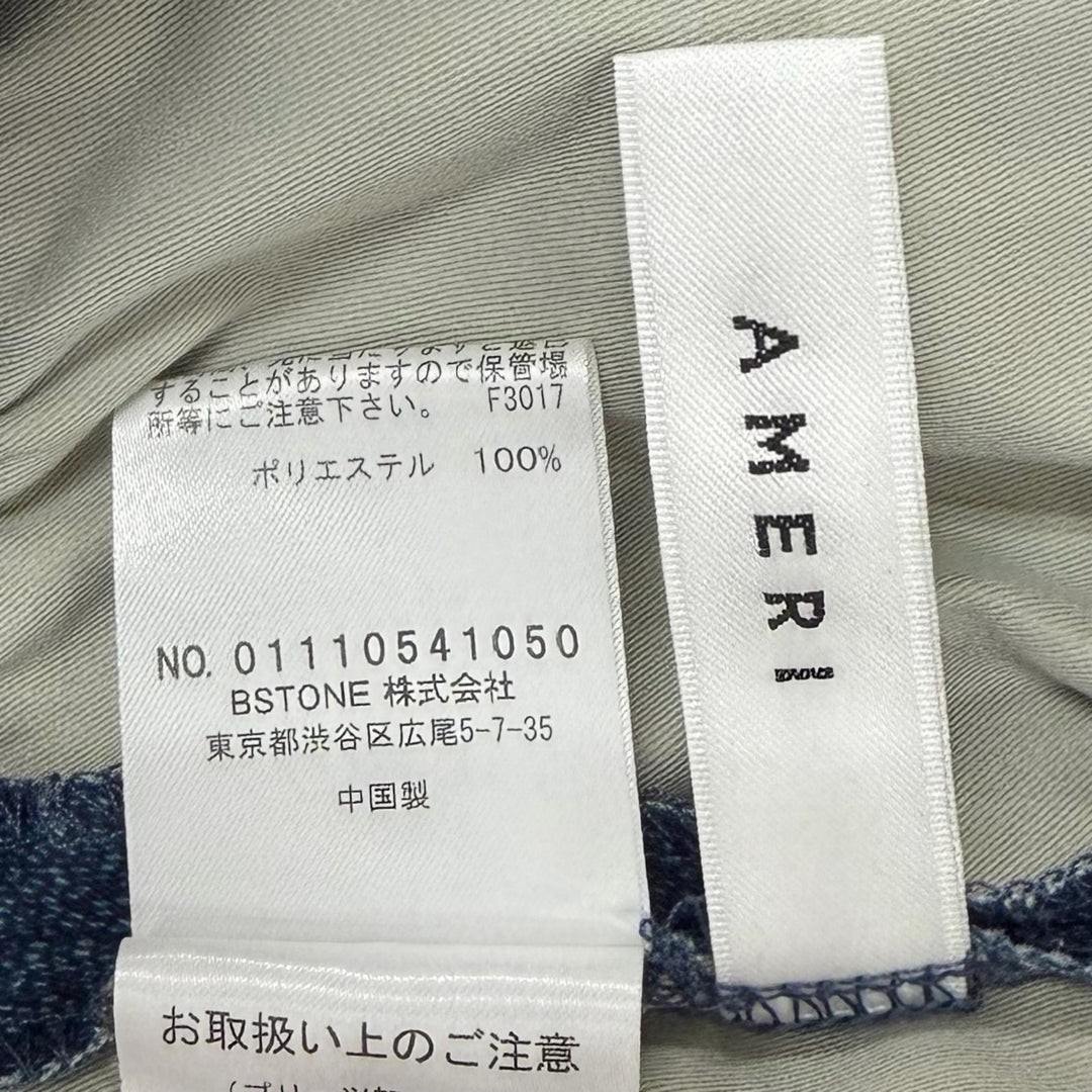Great AMERI one piece DENIM LIKE PLEATS blue Women M 01110541050