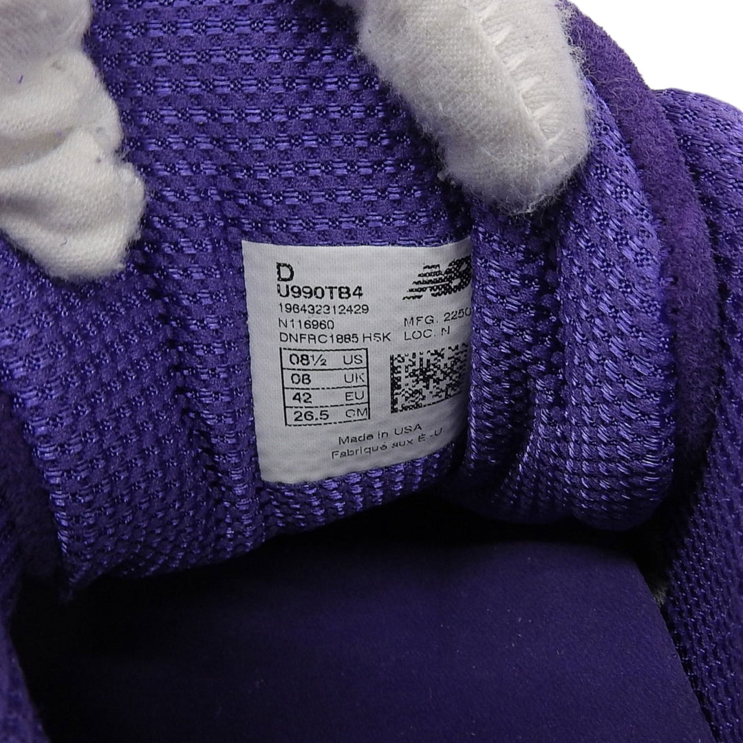 Pristine NEW BALANCE sneakers 990V4 Purple Suede purple mens 26.5cm U990TB4