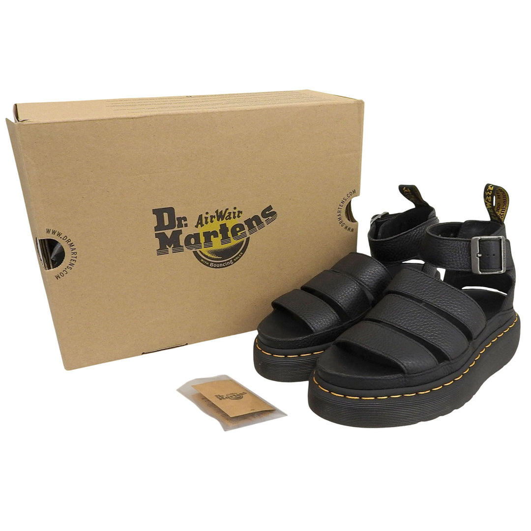 Pristine Dr.Martens Sandals Clarissa 2 Quad black leather Women