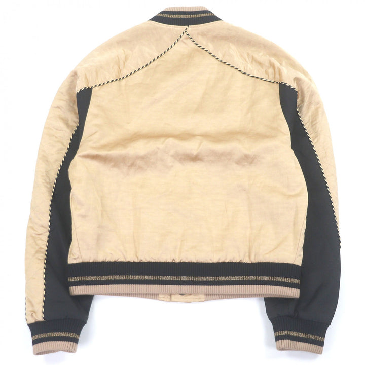 Great SAINT LAURENT PARIS Blouson Teddy Jacket Stadium Jumper gold Rayon