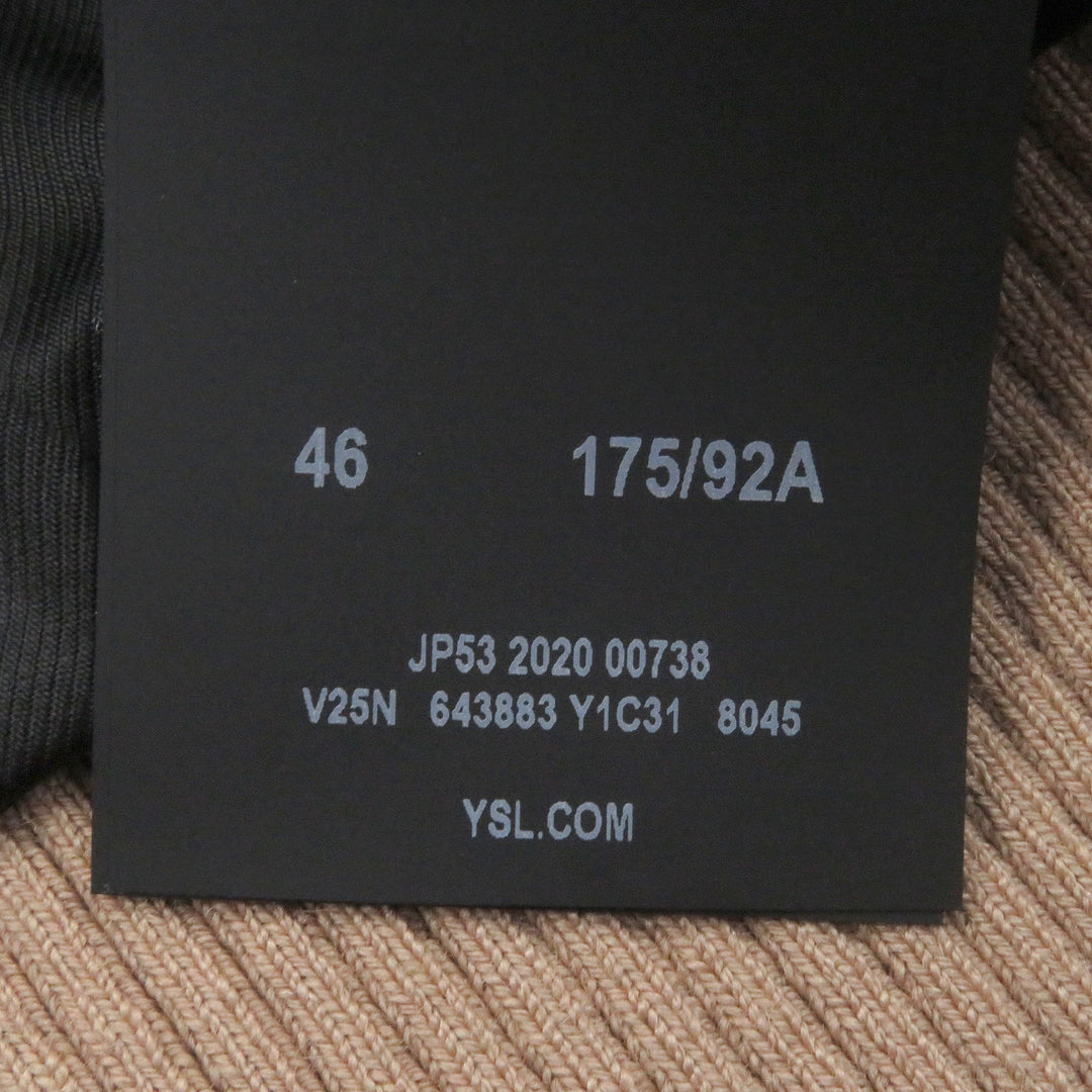 Great SAINT LAURENT PARIS Blouson Teddy Jacket Stadium Jumper gold Rayon