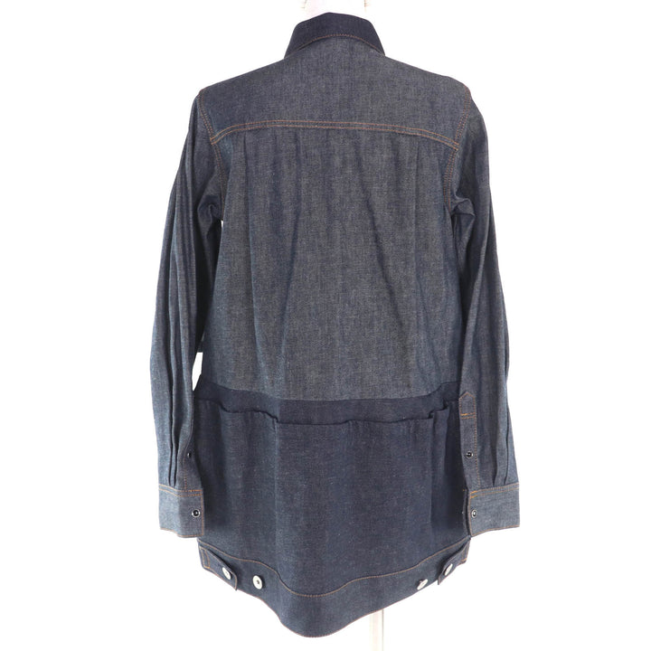 Excellent Sacai Denim Jacket Indigo blue cotton Women 1 25-07822