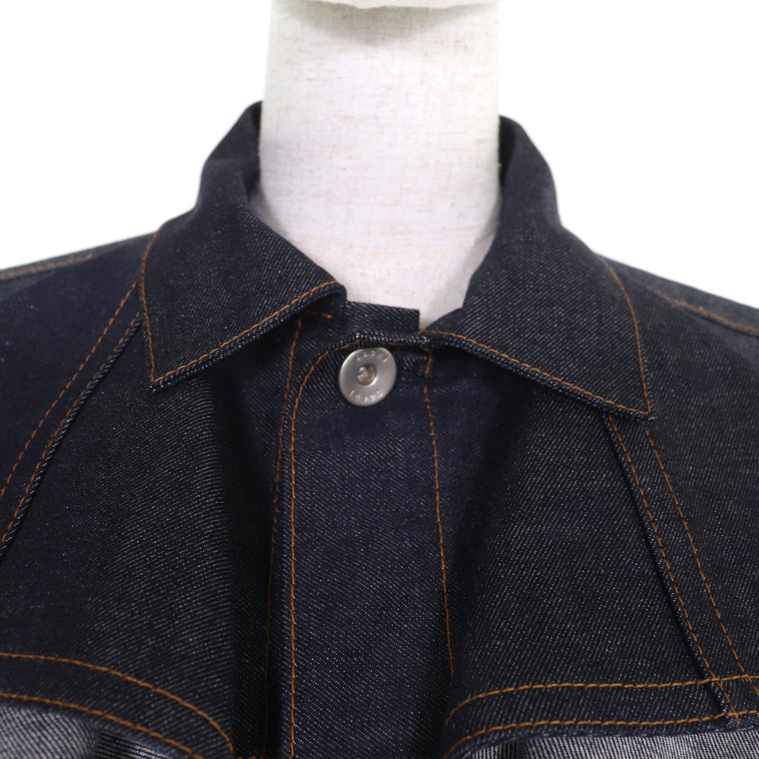 Excellent Sacai Denim Jacket Indigo blue cotton Women 1 25-07822