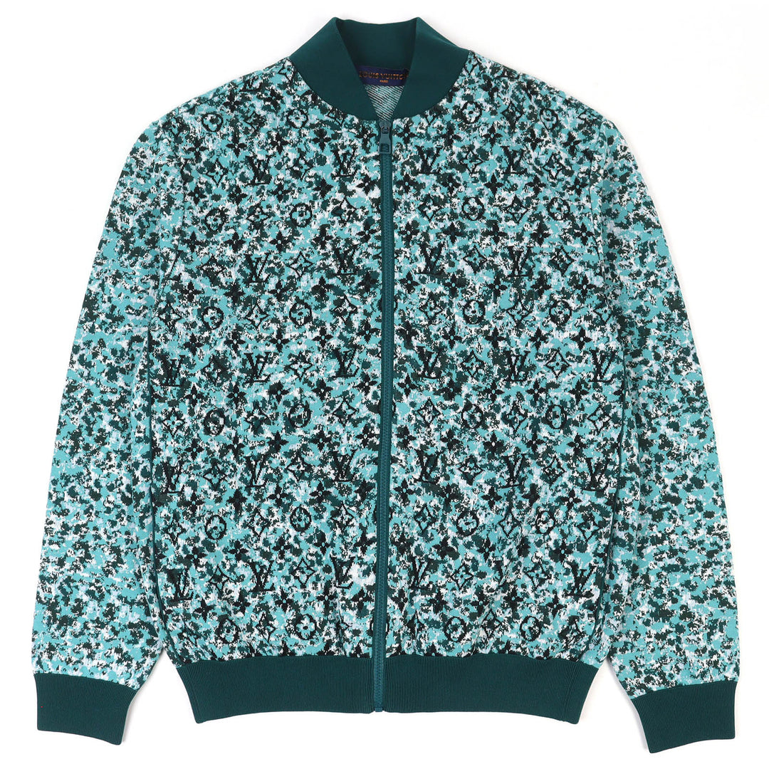 Pristine LOUIS VUITTON Jacket Monogram Zip-Up Knit Green system cotton mens S