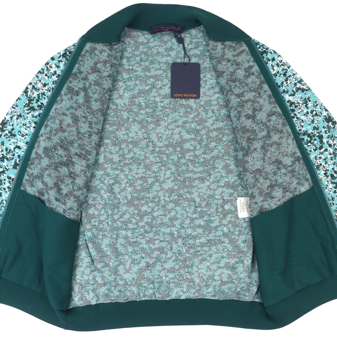 Pristine LOUIS VUITTON Jacket Monogram Zip-Up Knit Green system cotton mens S