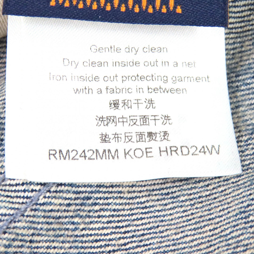 Great LOUIS VUITTON Shorts Monogram Print Denim Indigo blue cotton mens 31