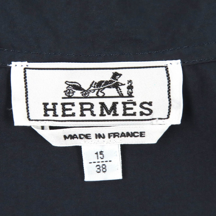Pristine HERMES Jacket Zip-up hooded jacket Navy cotton mens H566160H2