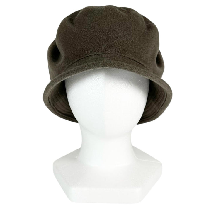 Great HERMES hat Stitch Crochet Hat Bucket Brown cashmere Women 56