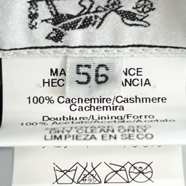 Great HERMES hat Stitch Crochet Hat Bucket Brown cashmere Women 56