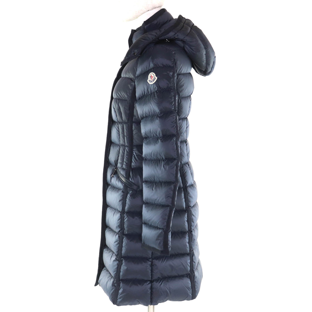 Pristine MONCLER down coat HERMINE Navy Nylon Women 0