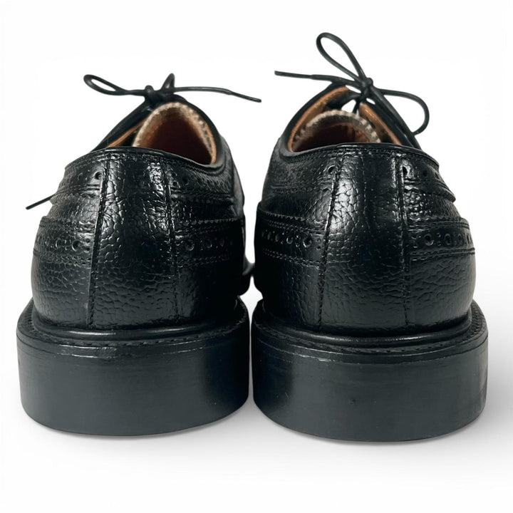 Pristine REGAL Leather shoes Wingtip Full Brogue black leather mens 24.5