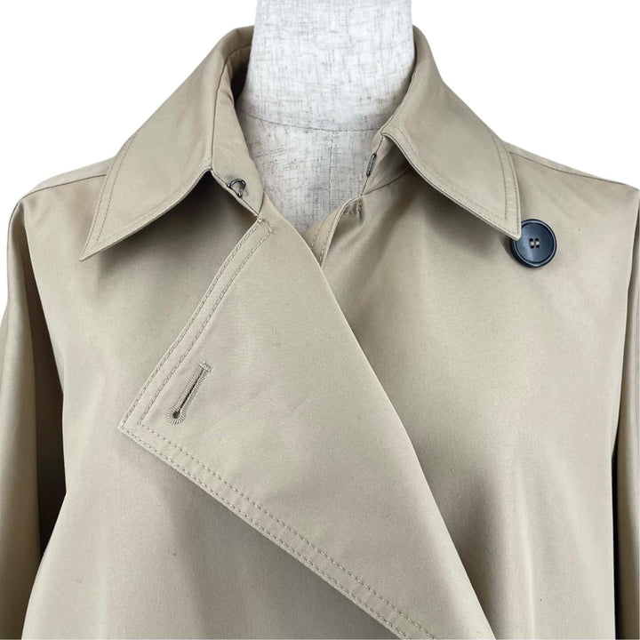 Excellent WEEKEND MaxMara coat Side Button A-line beige cotton Women 36