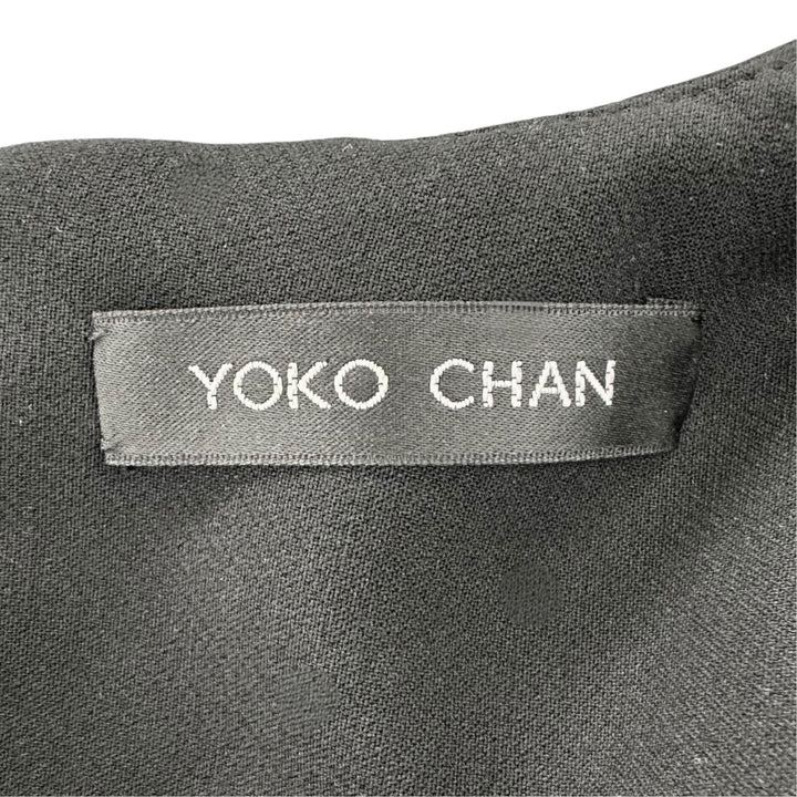 Excellent YOKO CHAN one piece Flared-sleeve Pearl Slit-line Dress 36 YCD-119-454