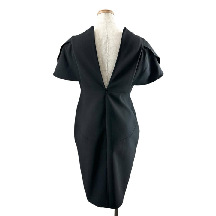 Excellent YOKO CHAN one piece Flared-sleeve Pearl Slit-line Dress 36 YCD-119-454