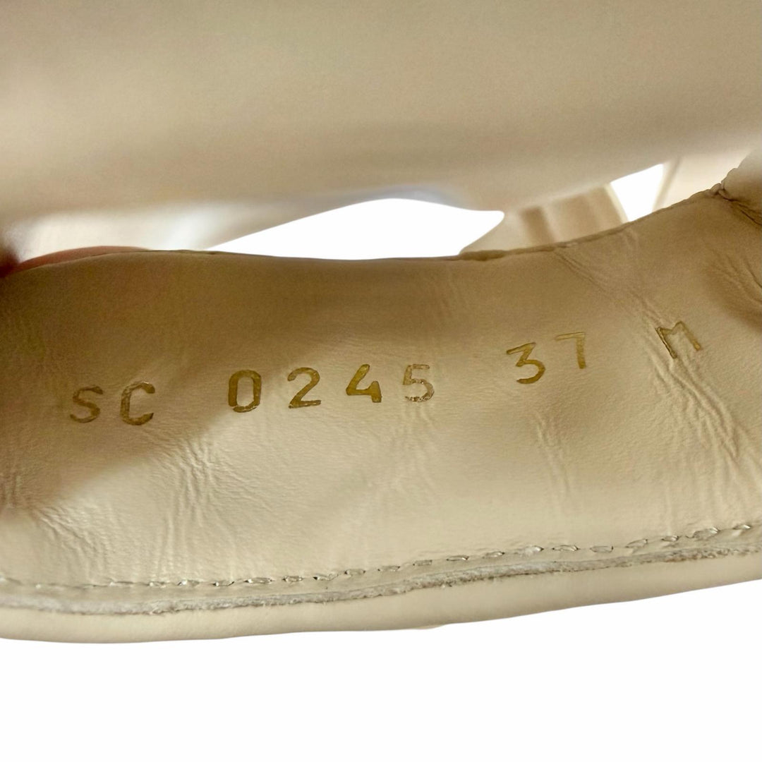 Great LOUIS VUITTON Sandals LV Sunset beige Monogram Jaguar Women 37 1AHNL4