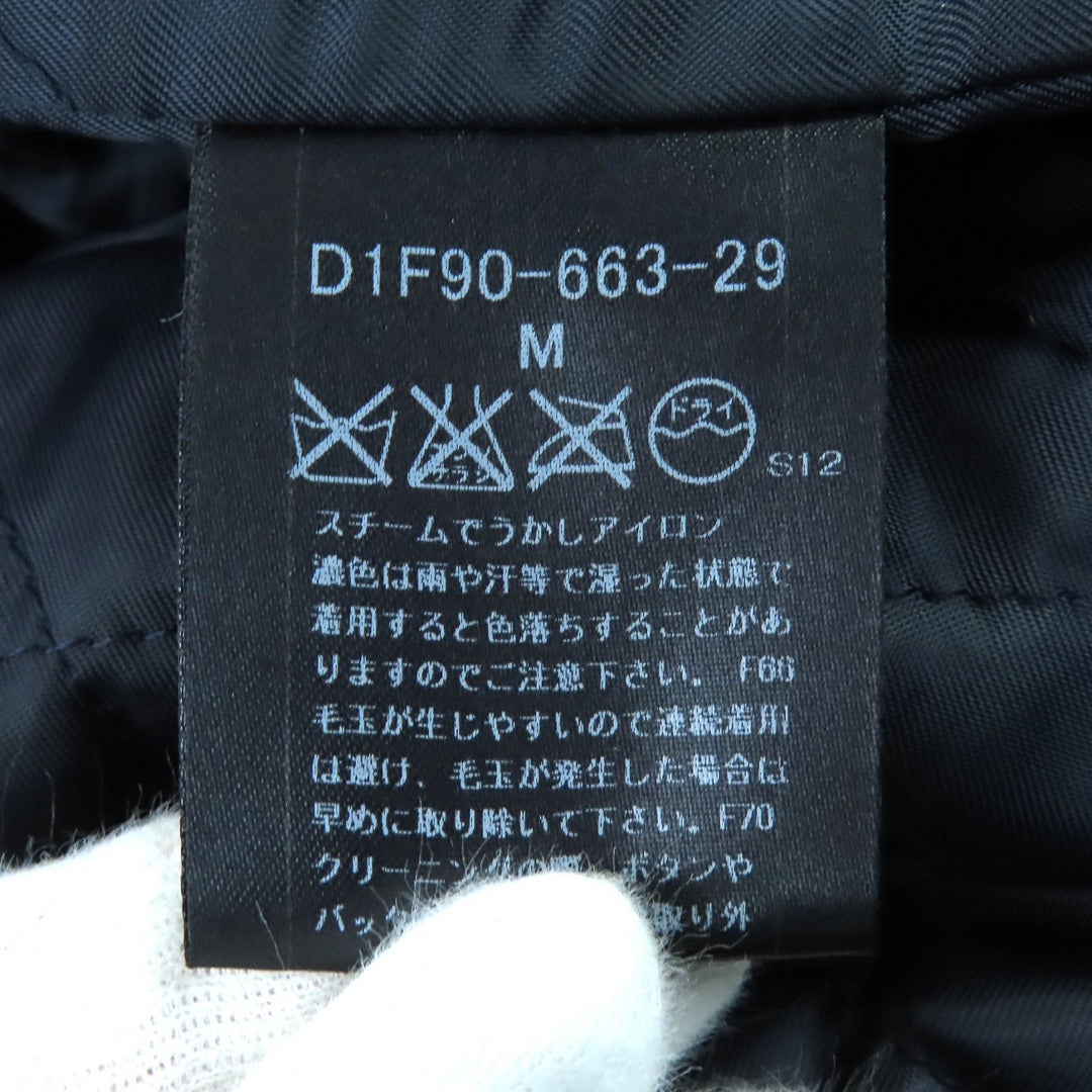 素晴らしいバーバリーブラックレーベルピーコートチェック柄ロゴボタンパッドM