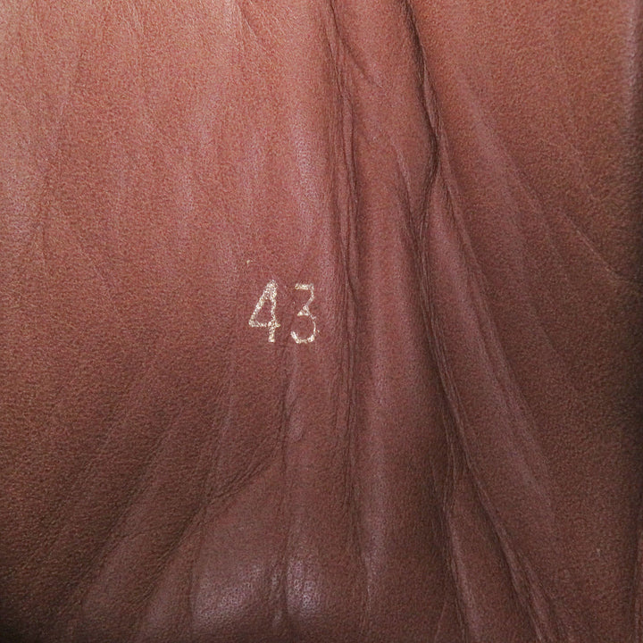 Pristine MONCLER Ankle boots Metal logo lace-up black leather mens 43