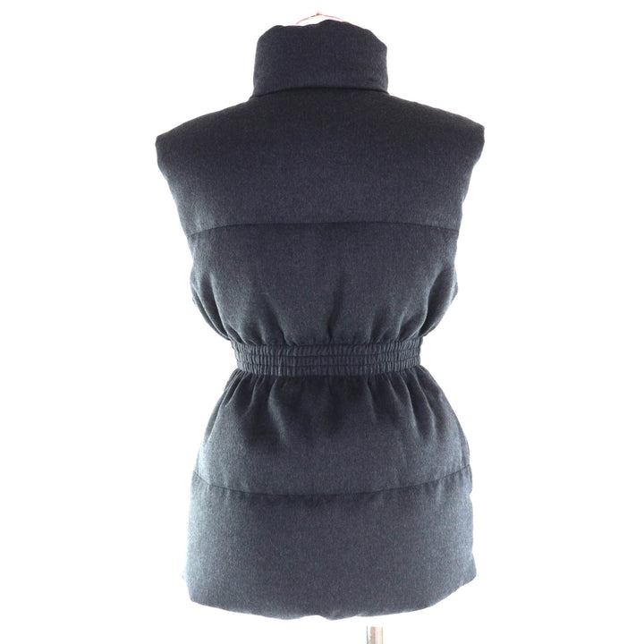 Pristine PRADA Down vest gray Virgin wool Women 36 29S131