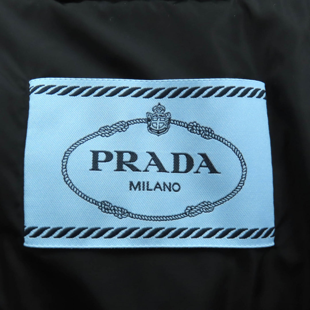 Pristine PRADA Down vest gray Virgin wool Women 36 29S131