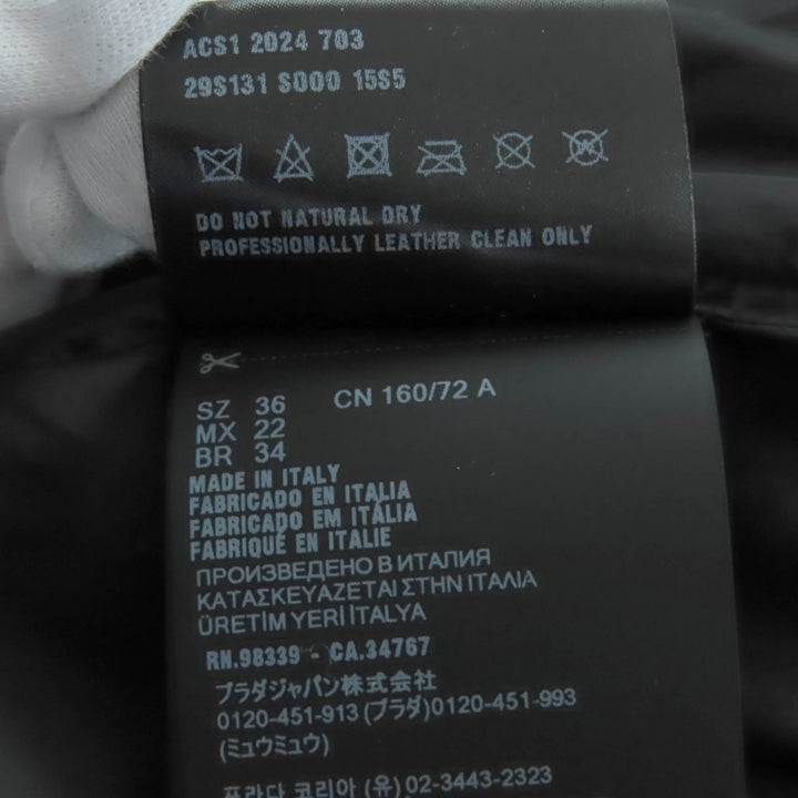Pristine PRADA Down vest gray Virgin wool Women 36 29S131