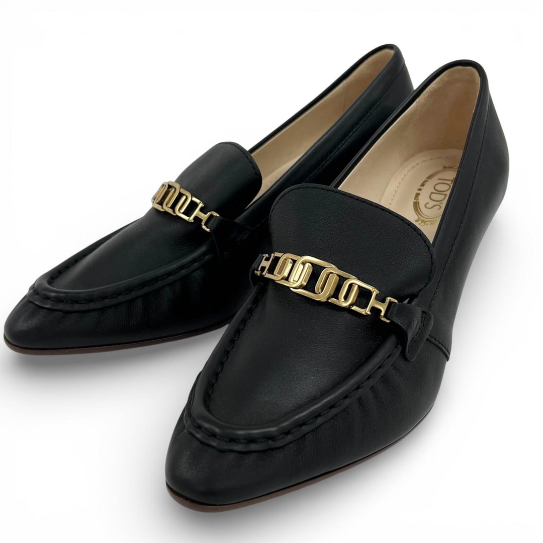 Pristine TOD’S pumps Chain motif black Women 34.5