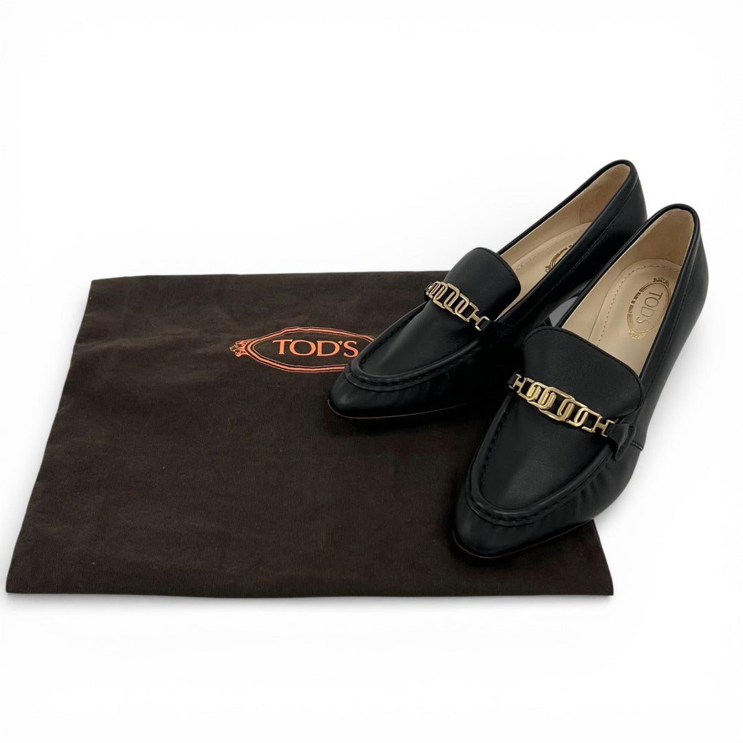 Pristine TOD’S pumps Chain motif black Women 34.5