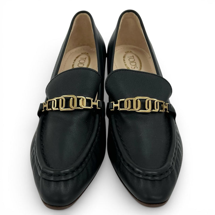 Pristine TOD’S pumps Chain motif black Women 34.5